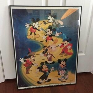 Disney Mickey Mouse Evolution Framed Poster 22x28